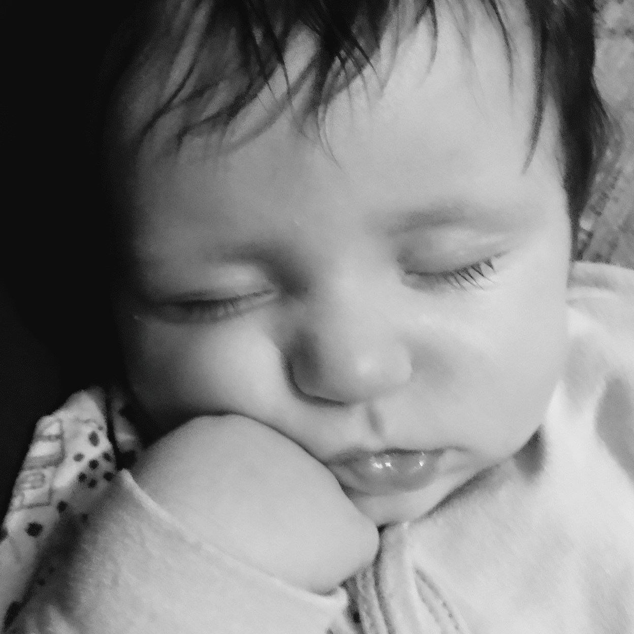 Photo of a sleeping baby