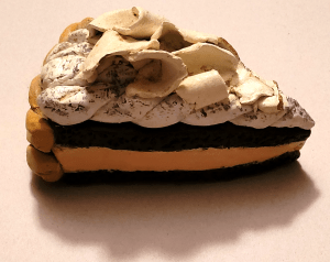 Photo of a clay sculpture of a dessert